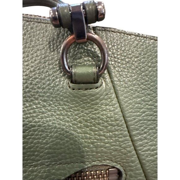 Coach Prairie Leather Satchel Crossbody Olive Green Silver Hardware Good Con - Picture 4 of 10